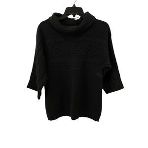 Style&CO Women's Long Sleeve Cable Knit Sweater. Black. Medium. Streetwear. Cute